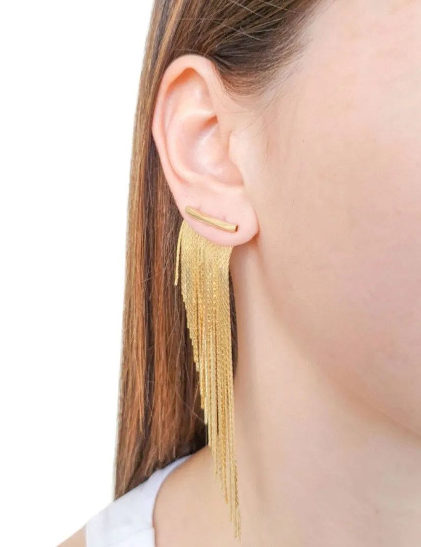 EAR JACKET LONG FRINGE