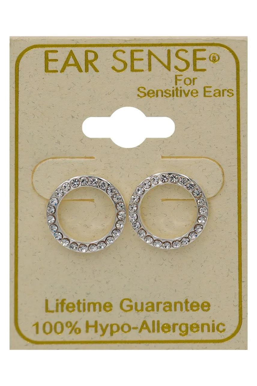 Ear Sense Earring CH248 Silver Crystal