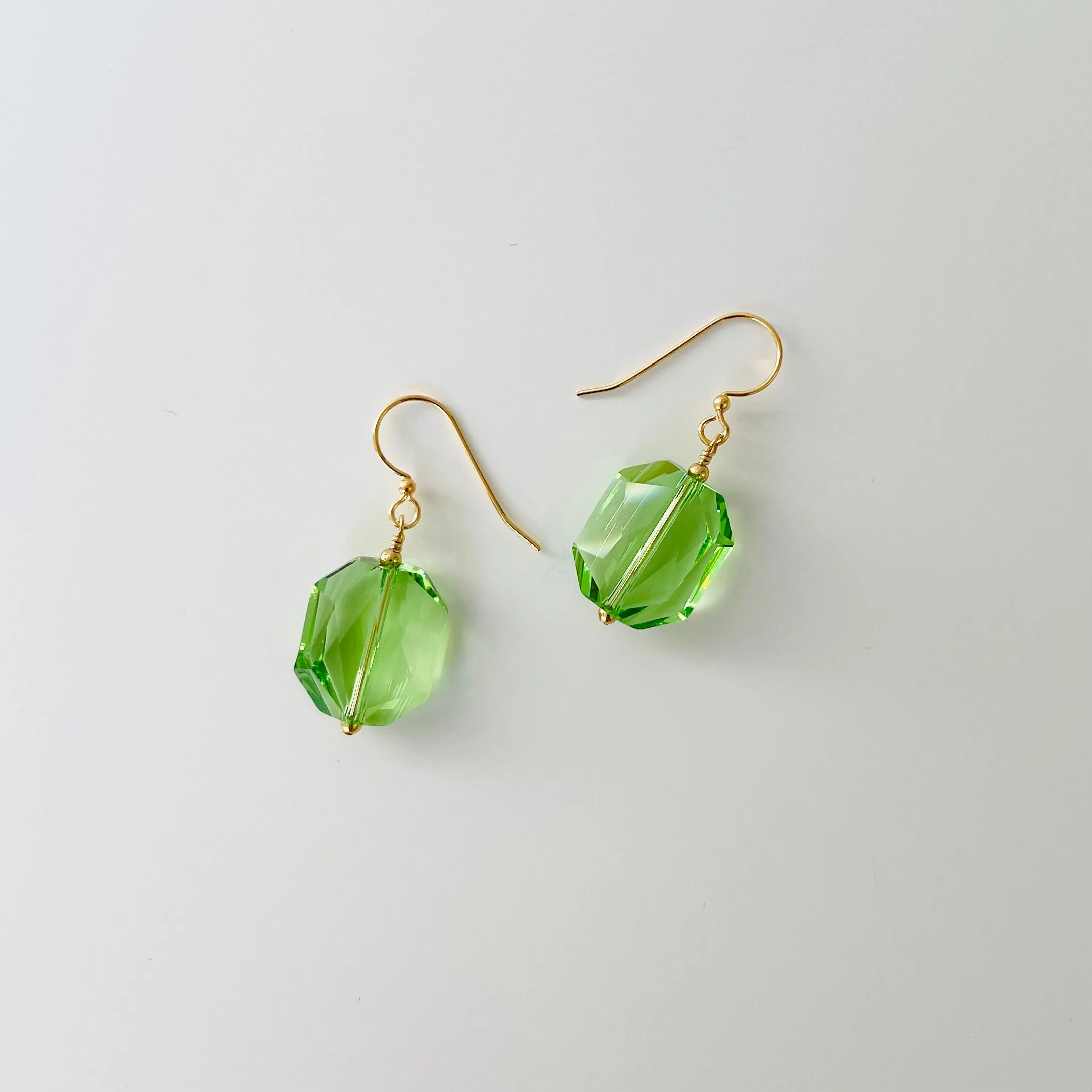 Ear Wires & Peridot Crystals