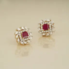 Eden Ruby Ear Studs