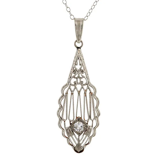 Edwardian Diamond Lavalier Pendant