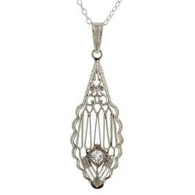 Edwardian Diamond Lavalier Pendant