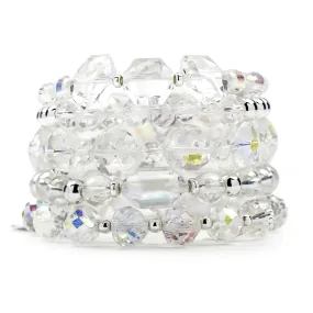 Erimish {SHIMMER} Clear Stack {Set of 5 Bracelets}