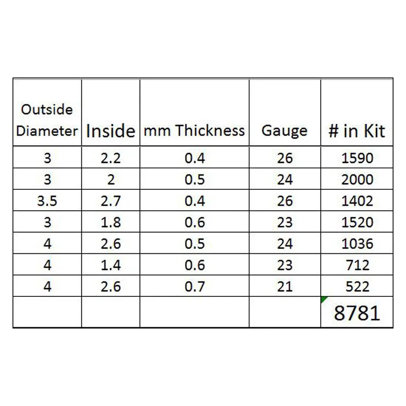 Extra Small Light Duty Jump Ring Kit, Over 8500 Assorted Stainless Steel Rings, 26 to 21 Gauge (0.4mm to 0.7mm), Closed Unsoldered, JRK 1ESC