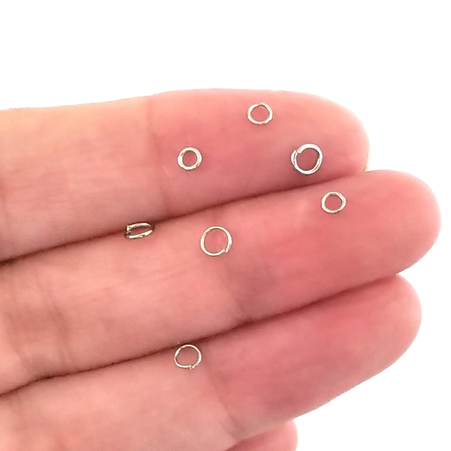 Extra Small Light Duty Jump Ring Kit, Over 8500 Assorted Stainless Steel Rings, 26 to 21 Gauge (0.4mm to 0.7mm), Closed Unsoldered, JRK 1ESC