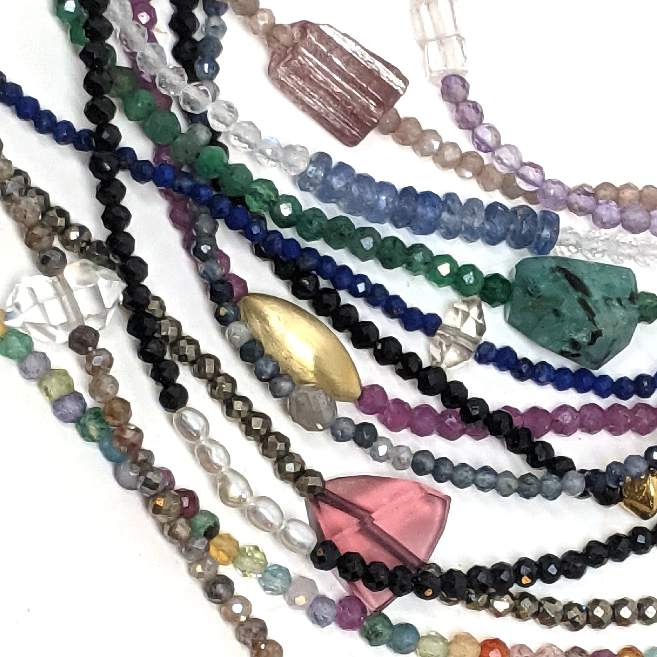 Gemstone Bracelets in Silver by Margaret Solow