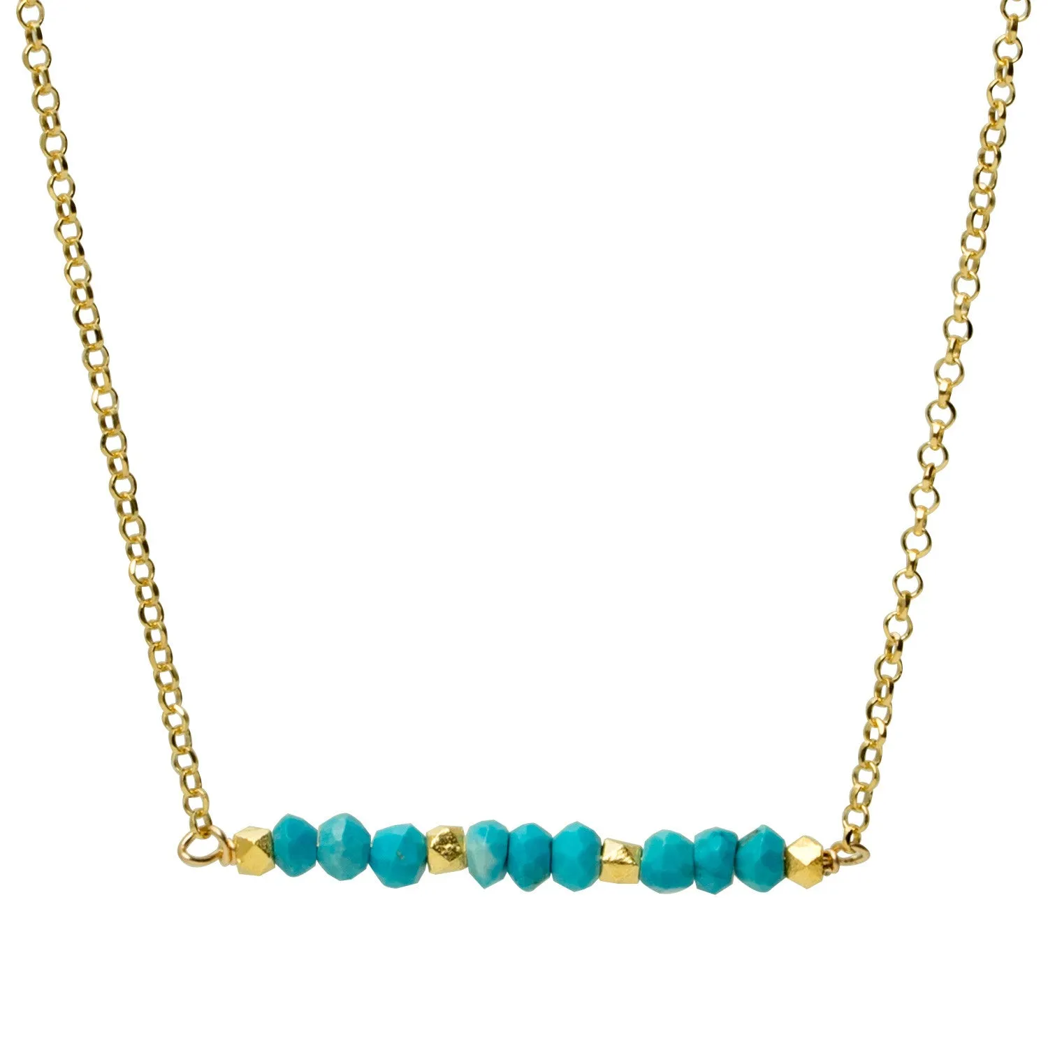 Gemstone Line Necklace