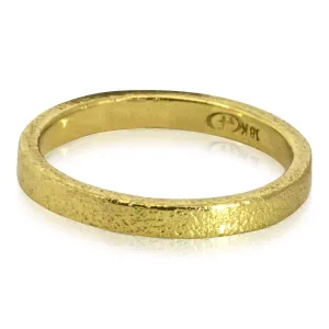 Gold Flat Textured Band