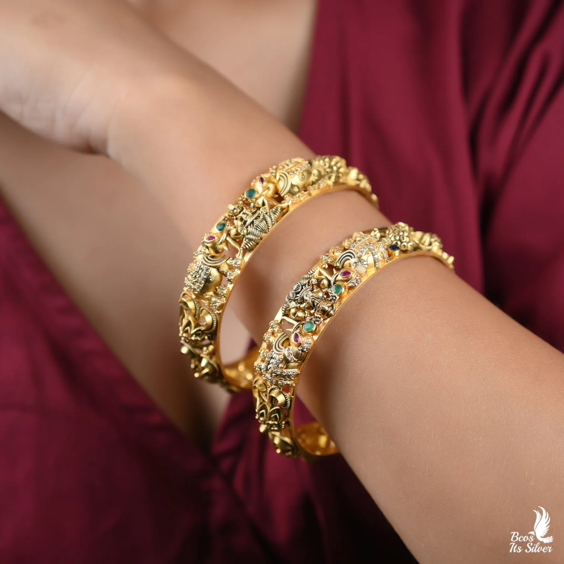 Gold Plated Bangle - 3002 - Size 2.7