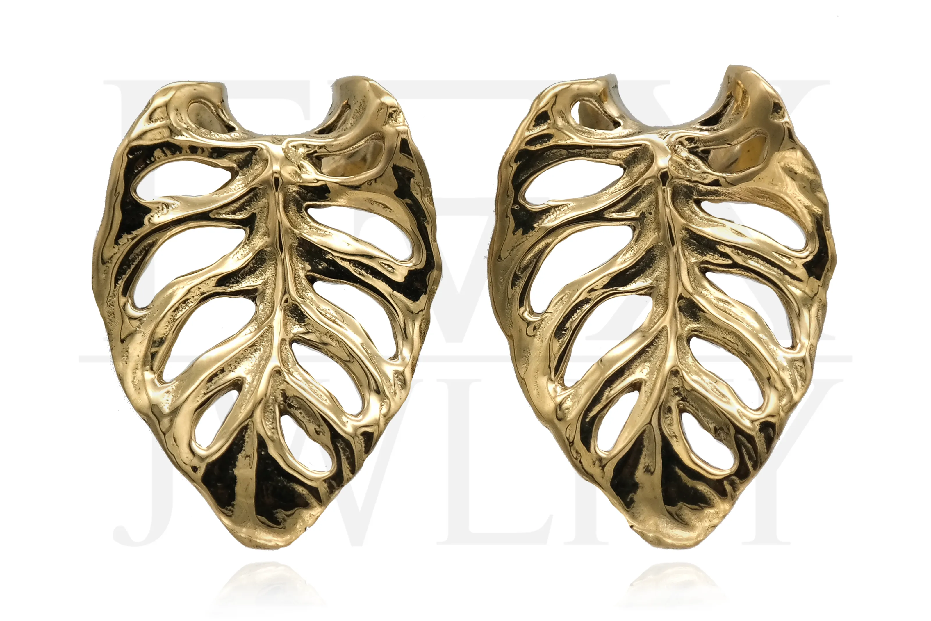 Golden Monstera Ear Weights