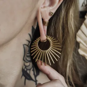 Golden Sun Ray Clicker Ear Weights