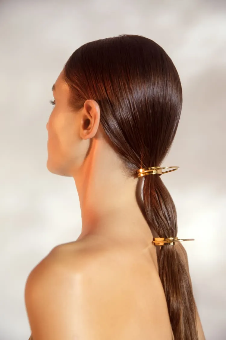 Hair-cuff in gold