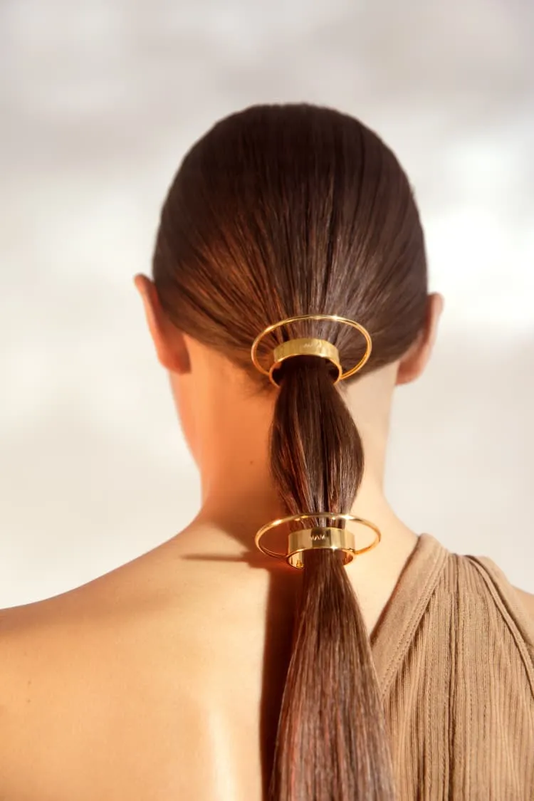 Hair-cuff in gold