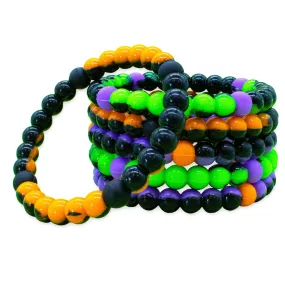 Halloween Beaded Bubble Bracelets - 6 Pack