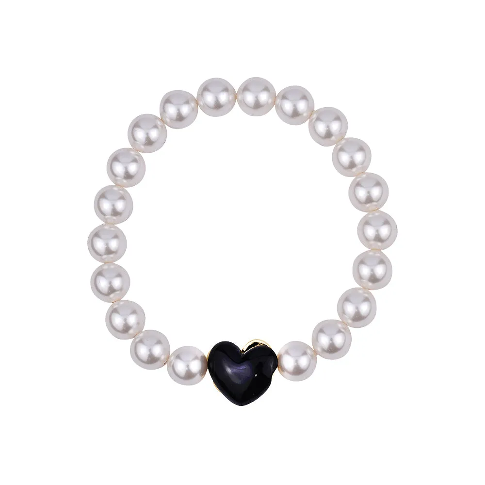 HEART SWAROVSKI PEARL BRACELETS