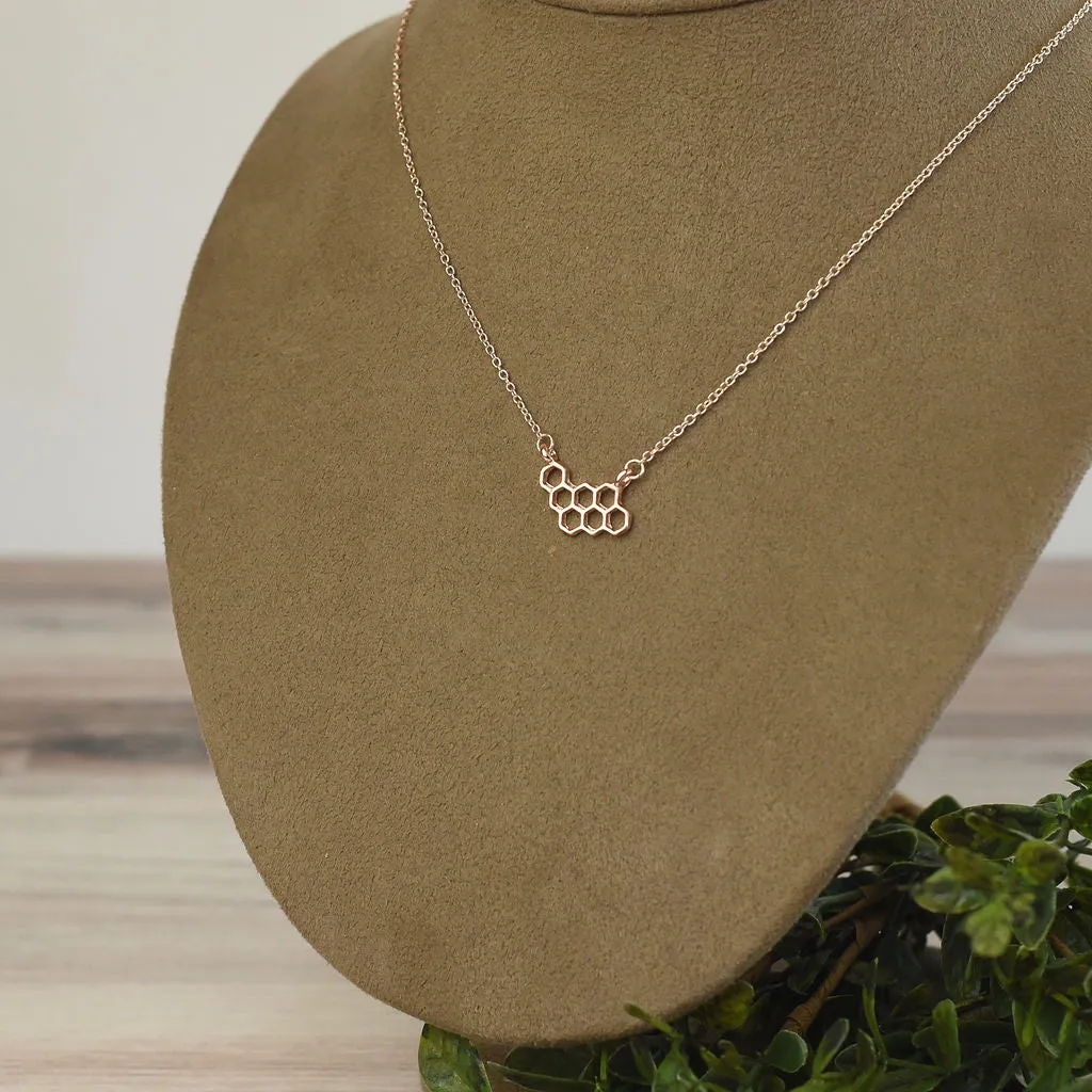 Honeycomb Pendant Necklace