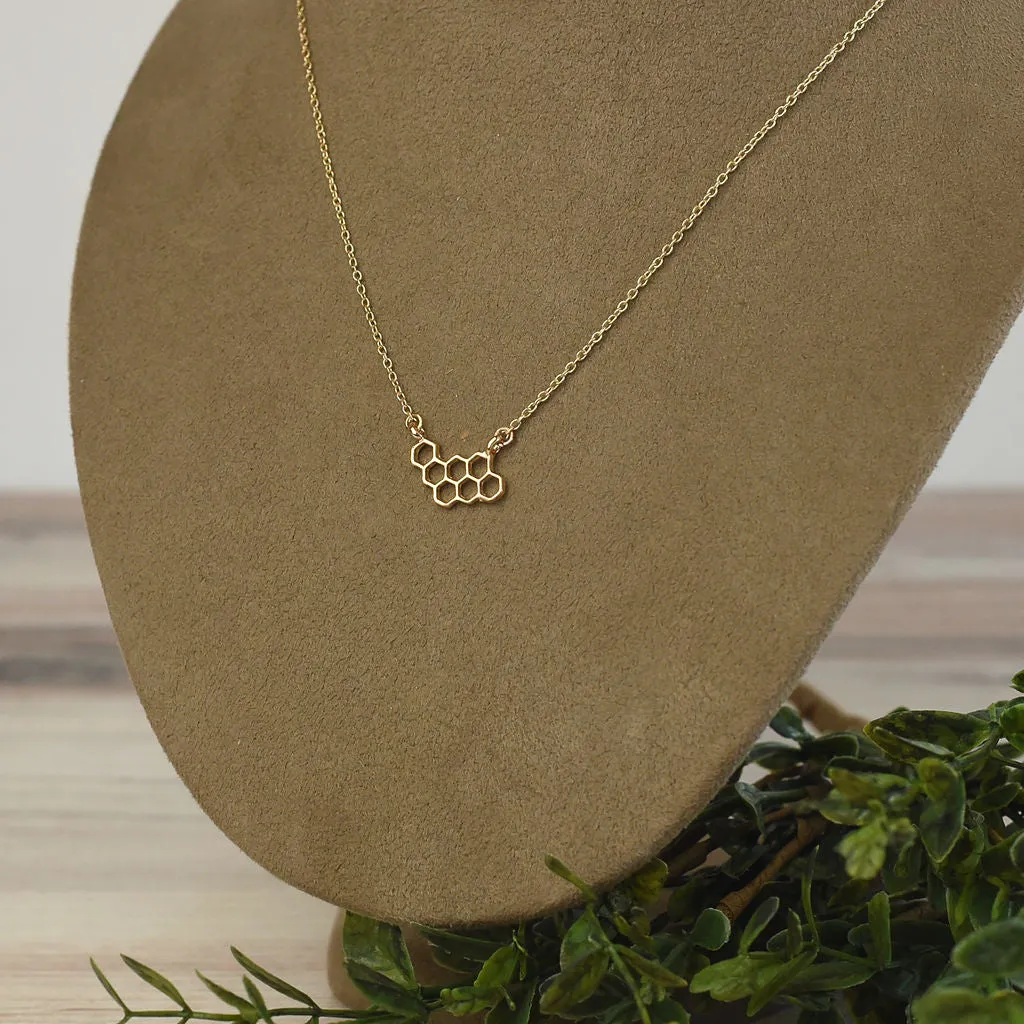 Honeycomb Pendant Necklace