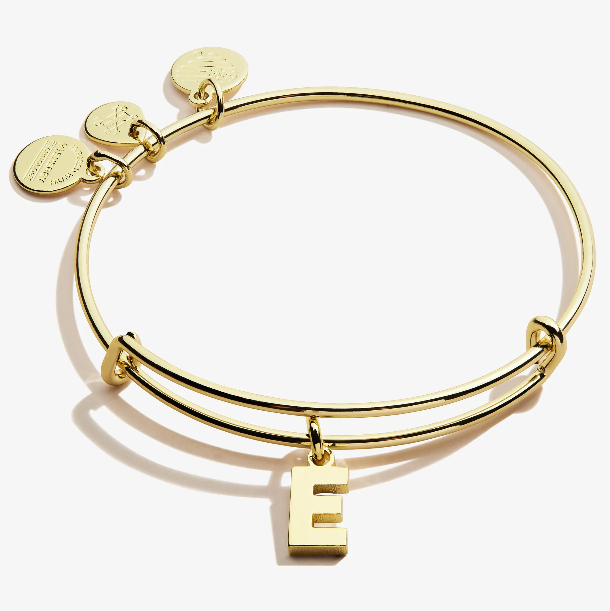 Initial E Charm Bangle