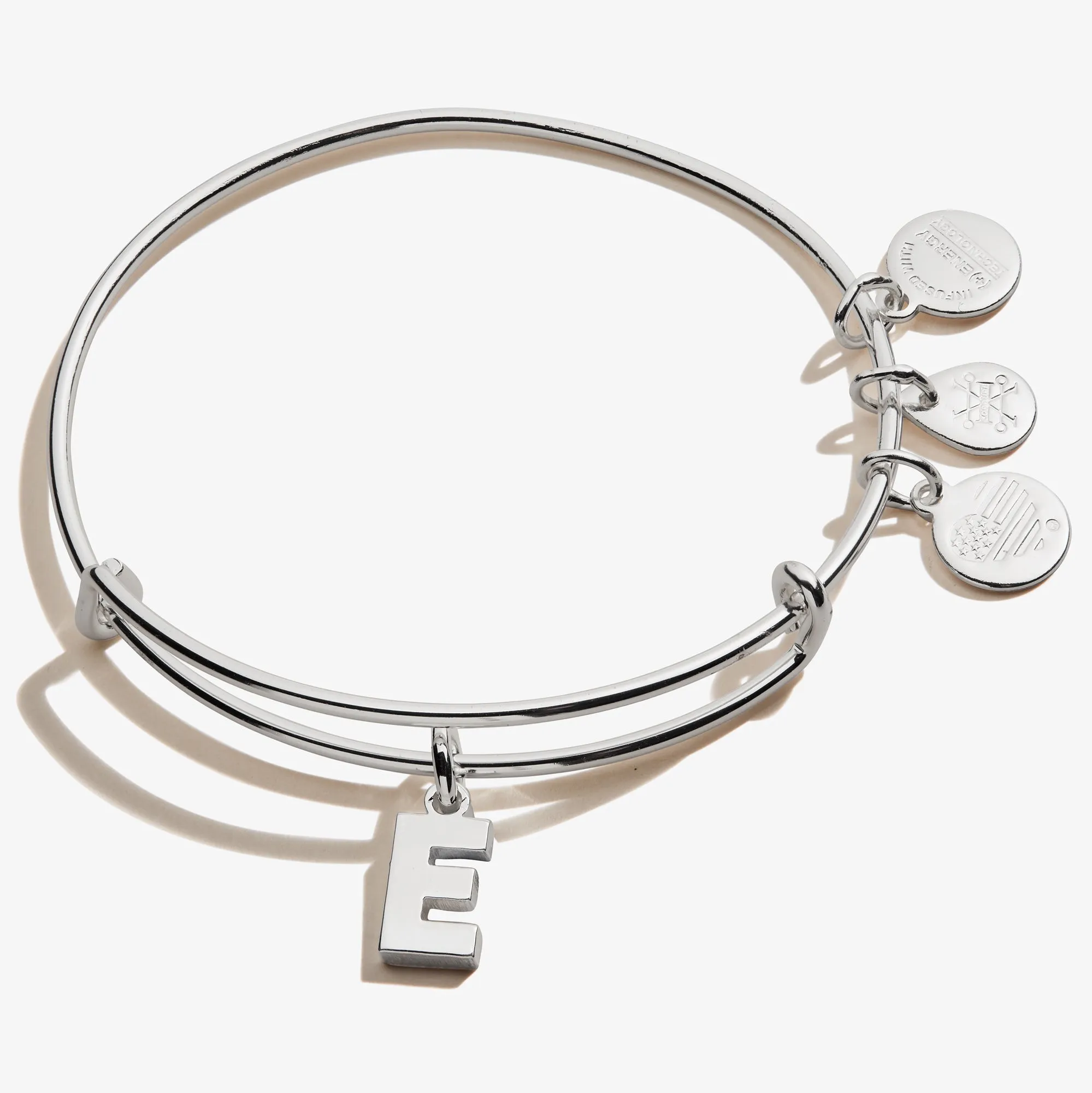 Initial E Charm Bangle