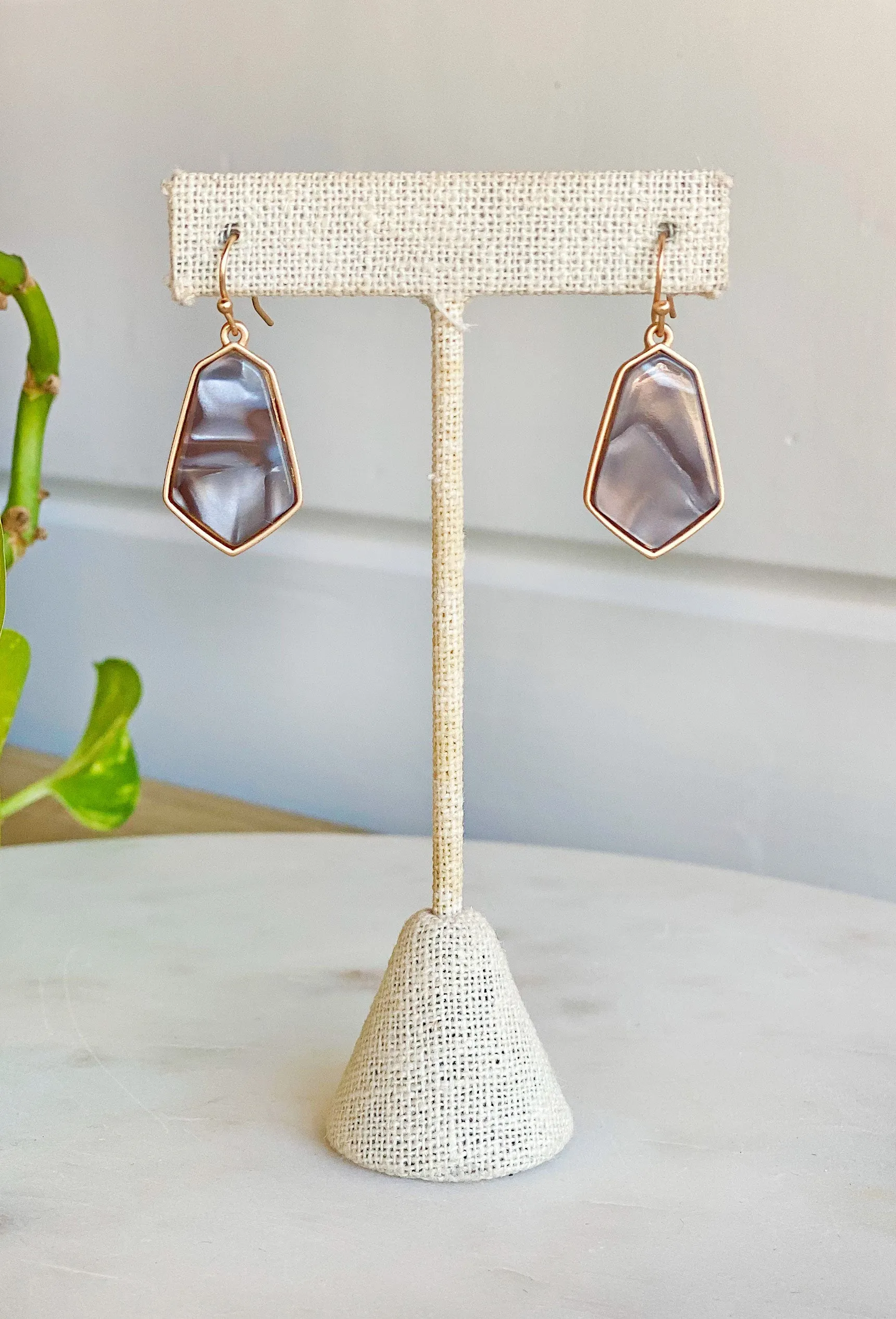 Jayda Drop Earrings in Gray