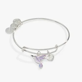 'Joy' Hummingbird Duo Charm Bangle Bracelet