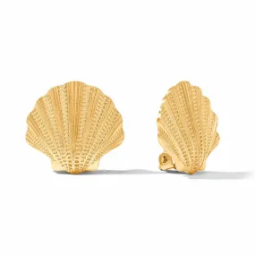 Julie Vos Sanibel Shell Clip Earrings