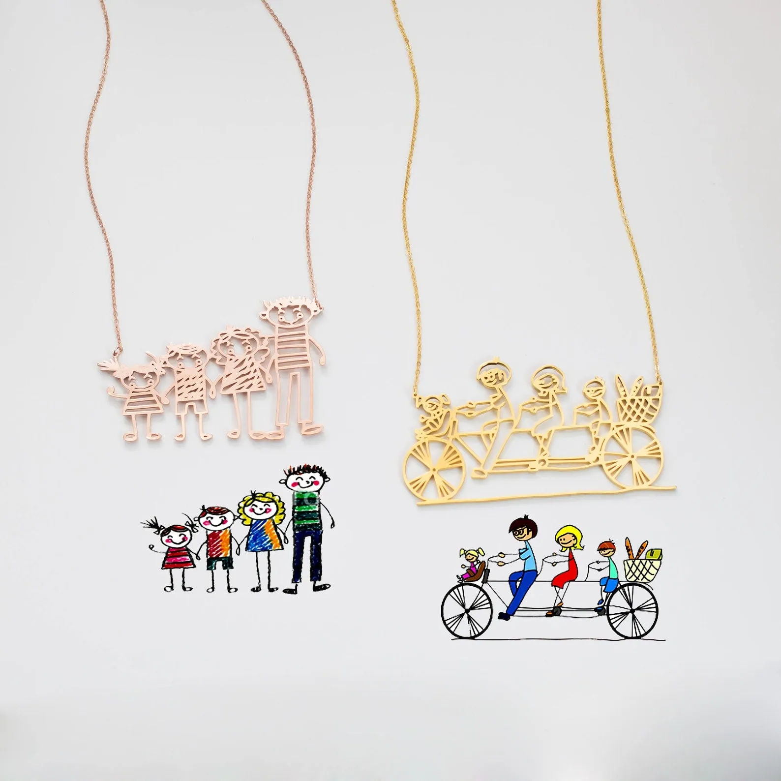 Kids Drawing Necklace