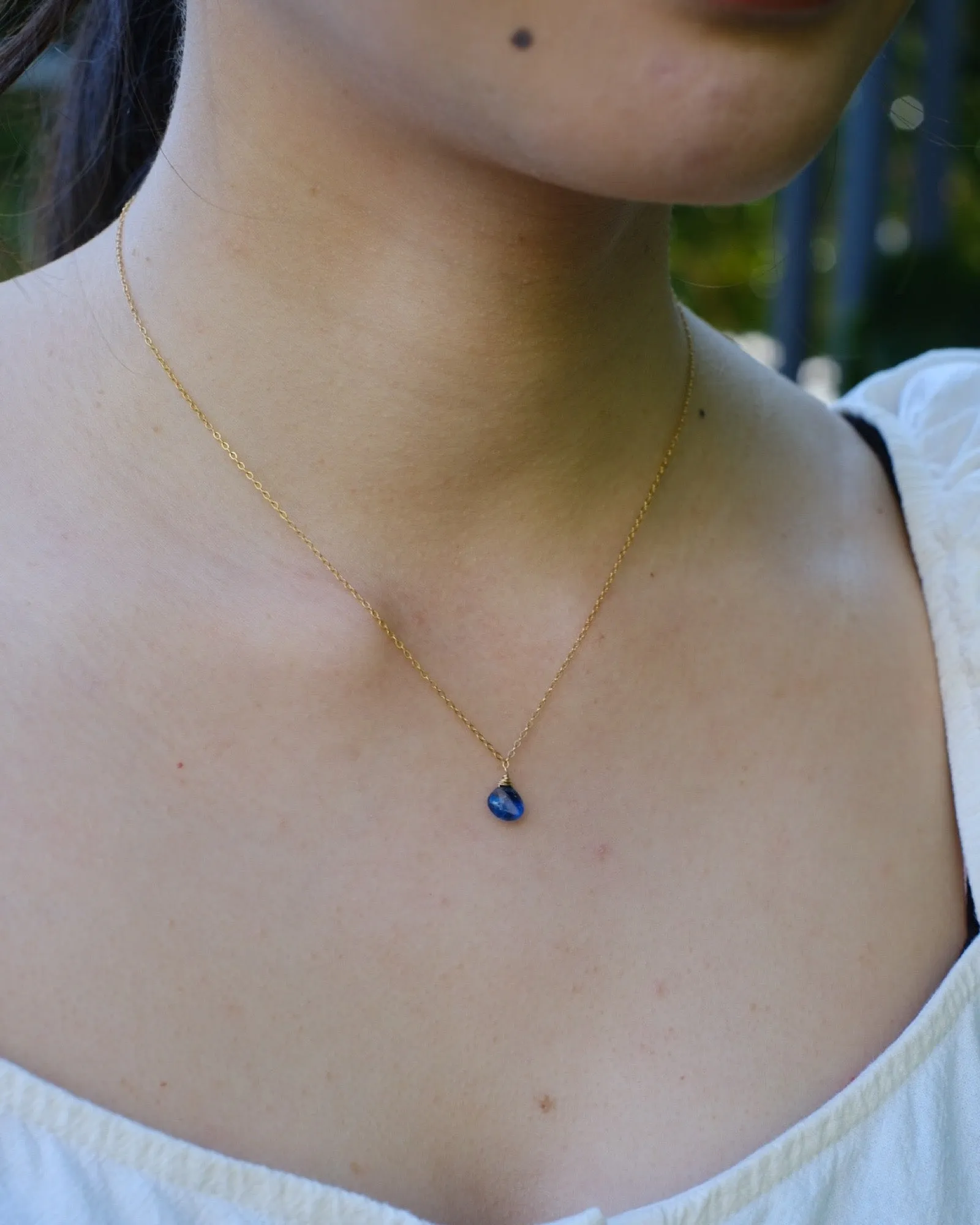 Kyanite drop necklace