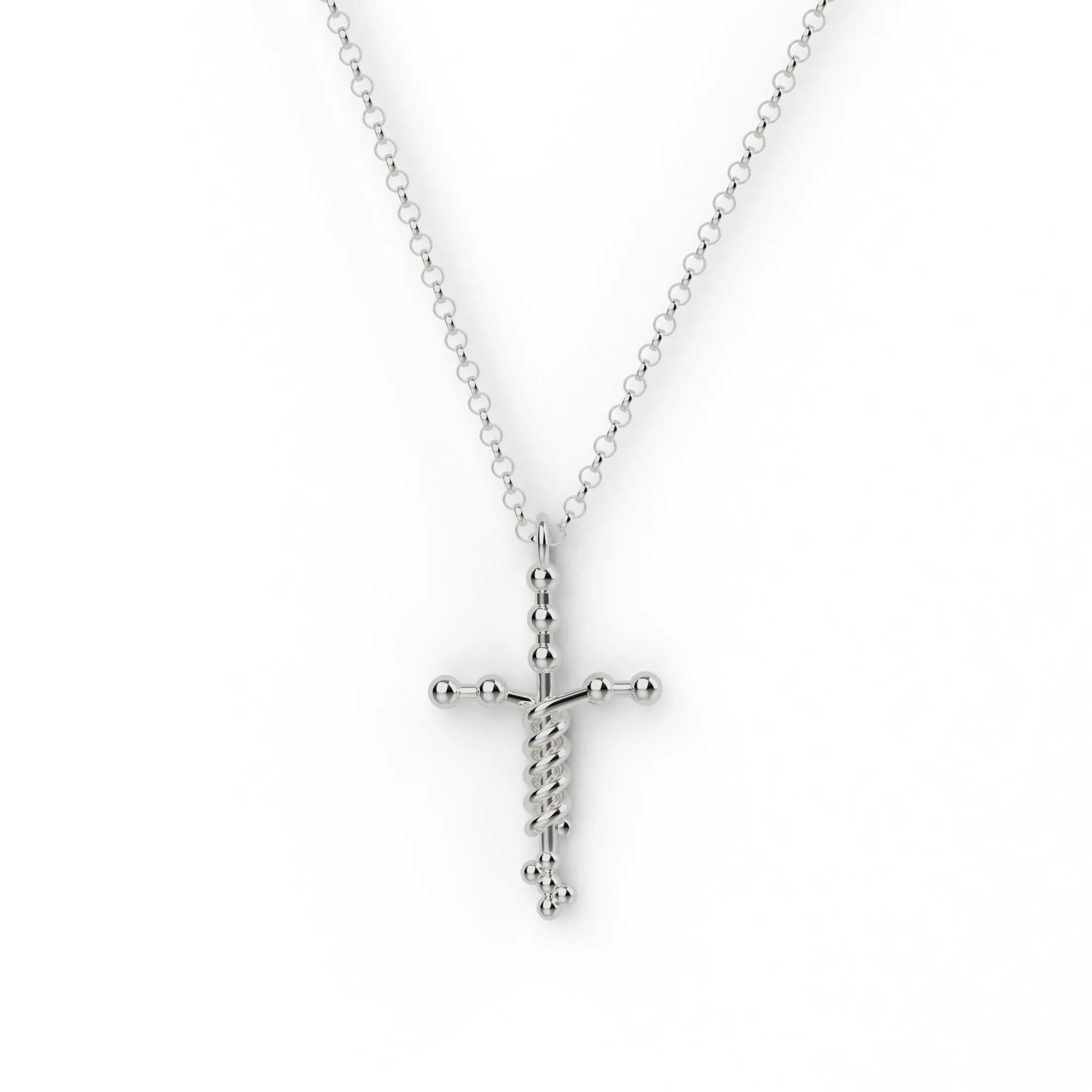 Silver Laminin Pendant Necklace