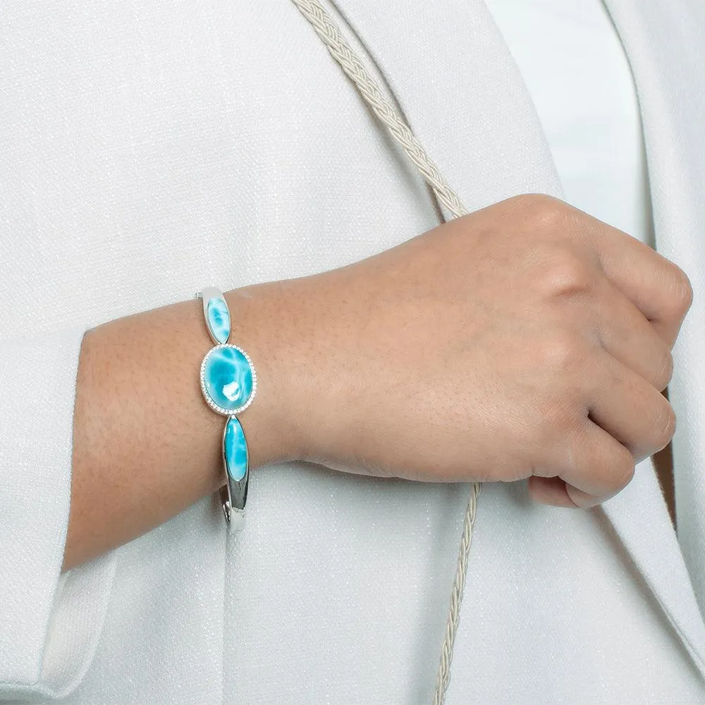 Larimar Blue Moon Eclipse Bangle