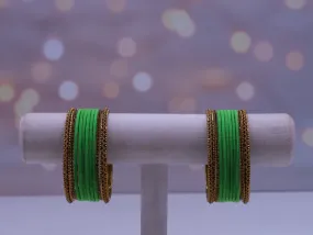 LIGHT GREEN VELVET BANGLE