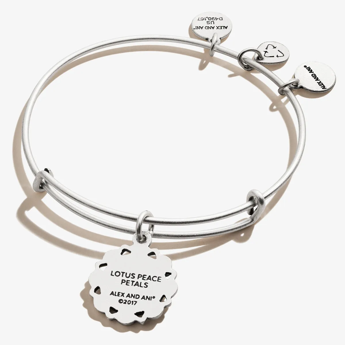 Lotus Charm Bangle