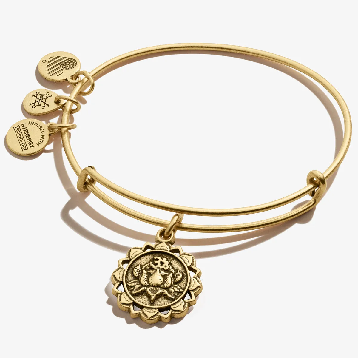 Lotus Charm Bangle