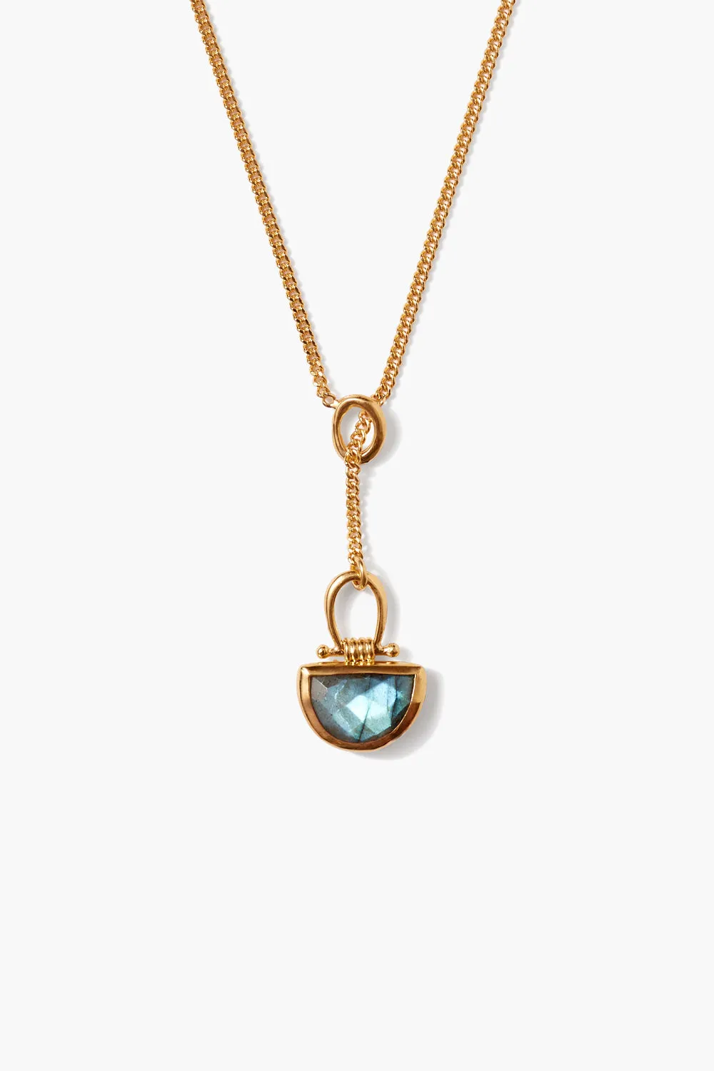 Luna Drop Necklace Labradorite