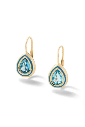 Madison Pear Bezel Drop Earrings