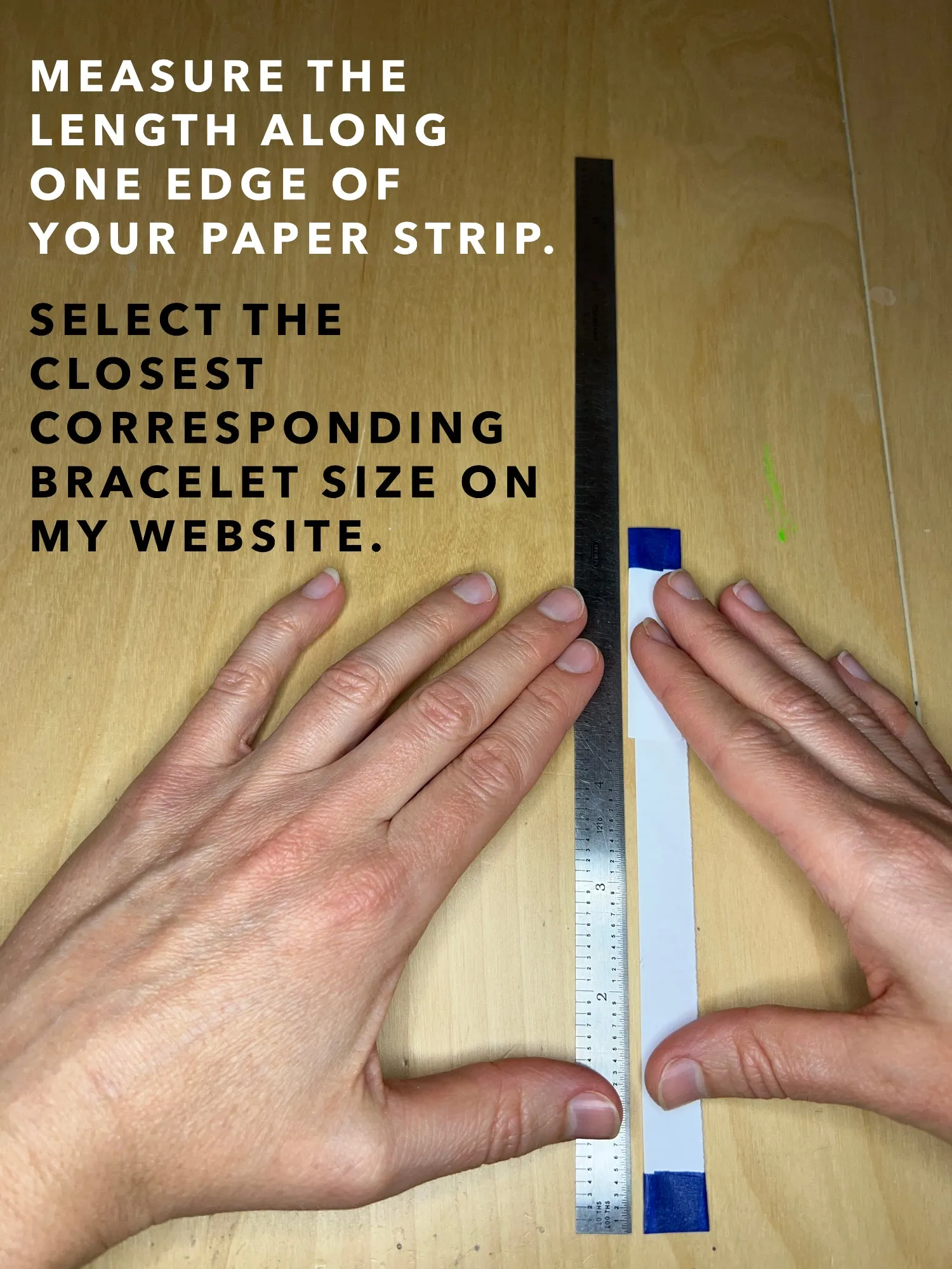 Measuring Instructions: hook & eye bracelets