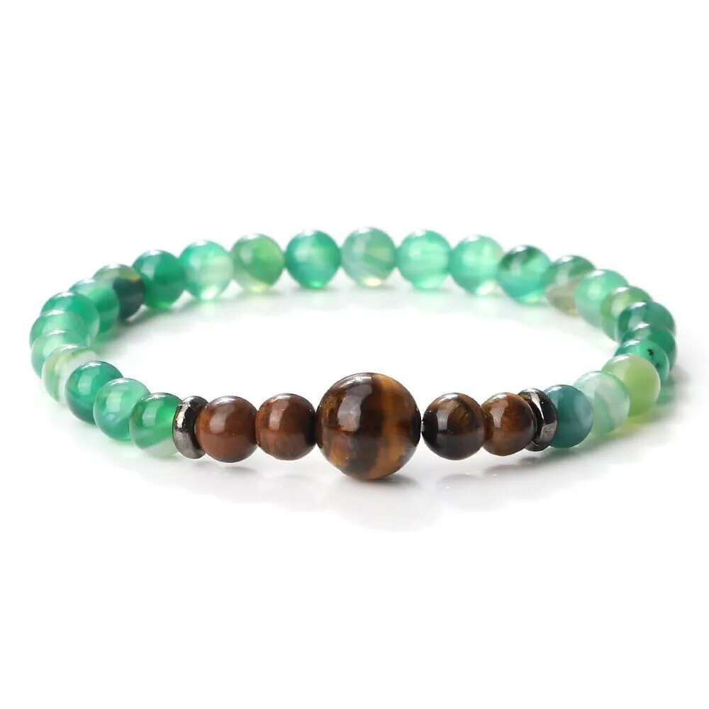 Natural Tiger Eye Malachite Healing Bracelets