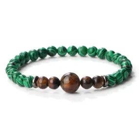 Natural Tiger Eye Malachite Healing Bracelets