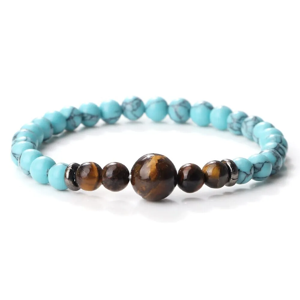 Natural Tiger Eye Malachite Healing Bracelets