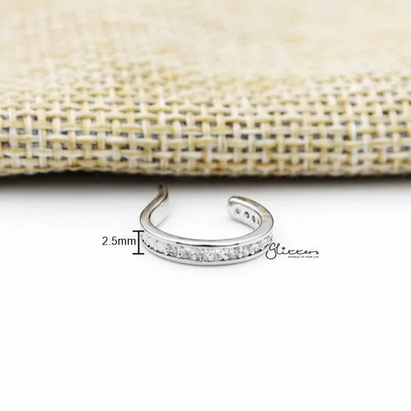 One Line C.Z Ear Cuffs - Non Piercing Ear Cuffs