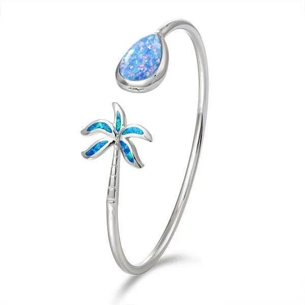 Opal Palm Tree Sleek Bangle