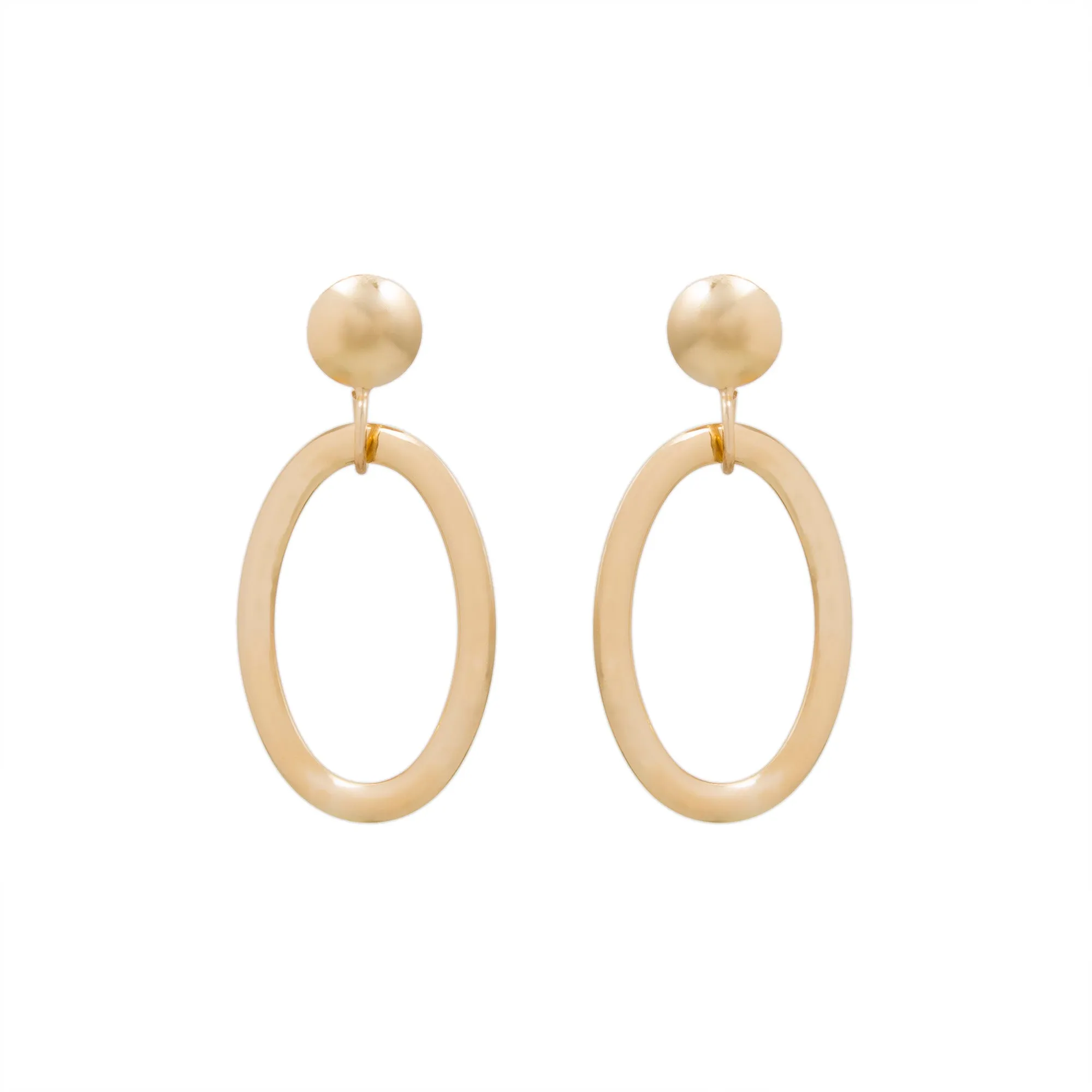 Open Oval Drop Earring