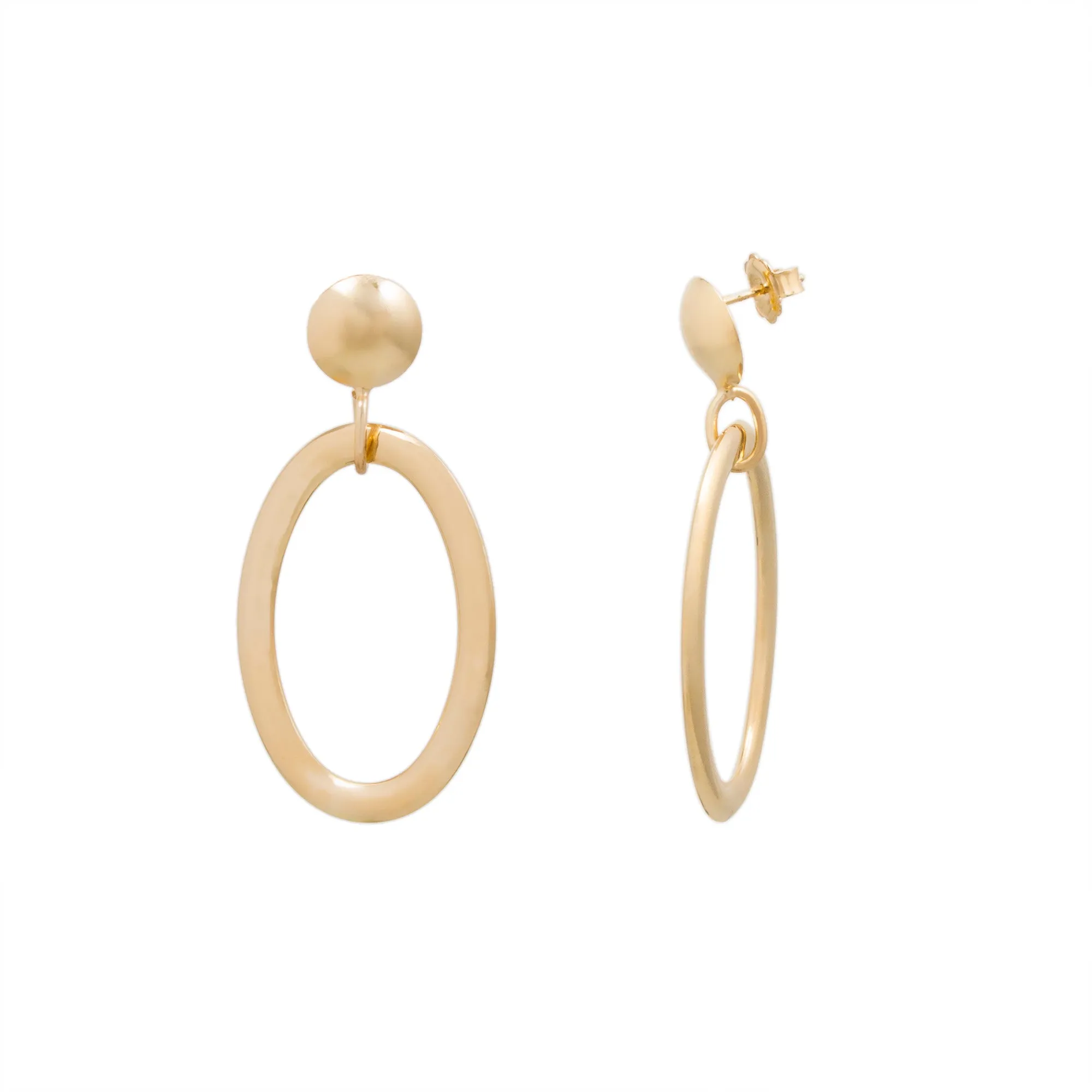 Open Oval Drop Earring