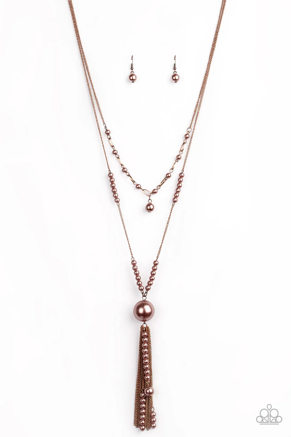 Paparazzi Necklace ~ Abstract Elegance - Copper Necklace