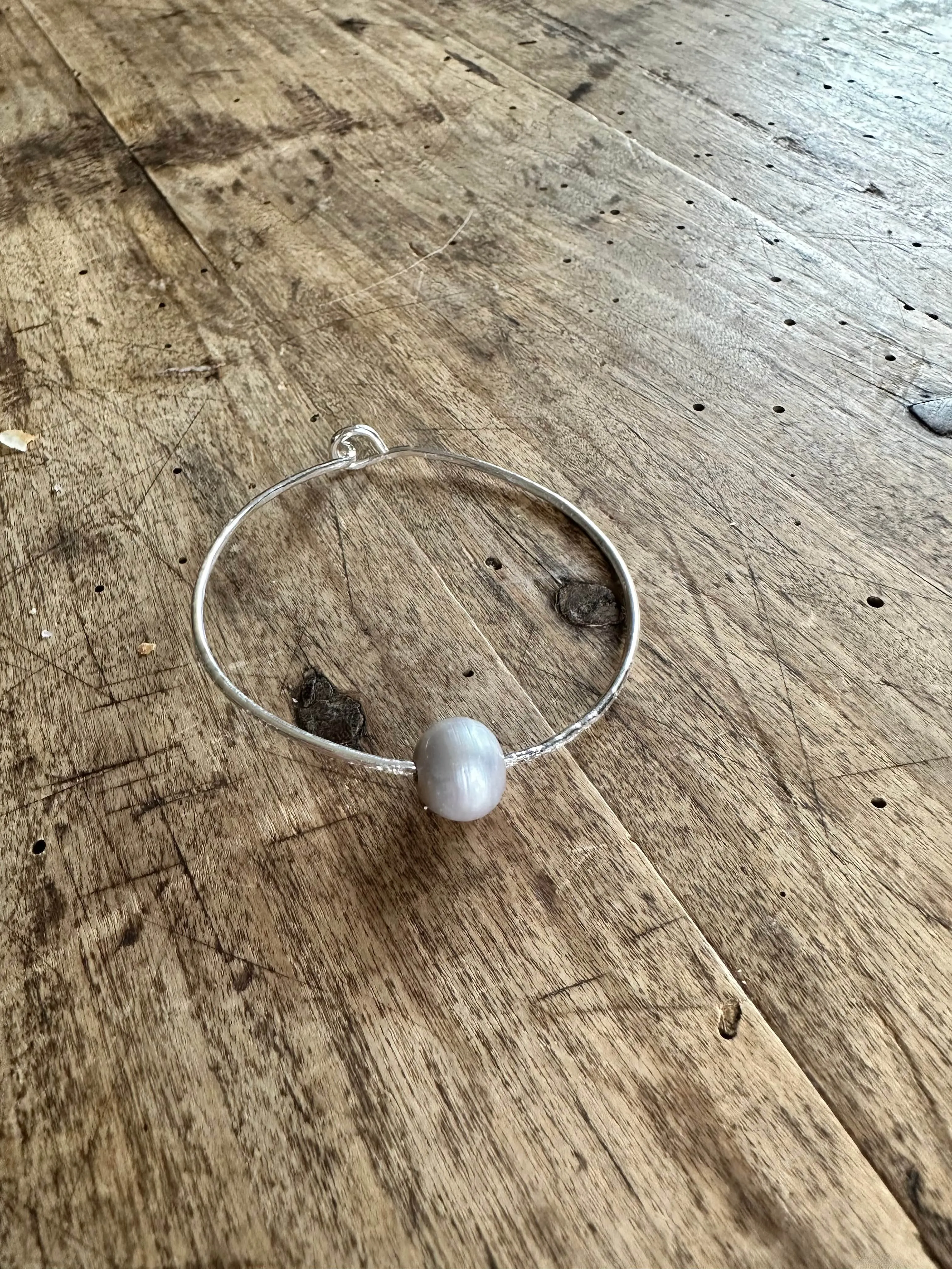 Pearl Bangle Bracelet