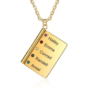 Personalized Book Pendant