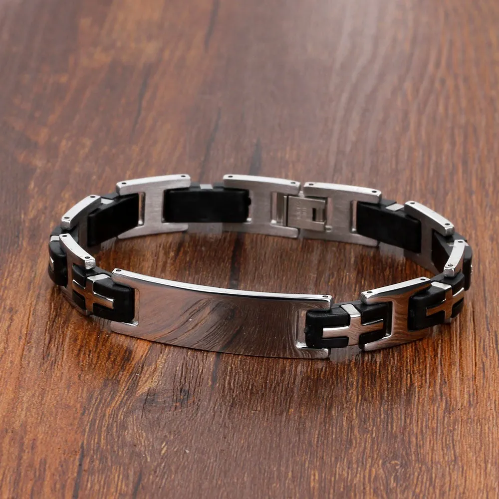 Personalized Classic Biker Chain Design Bracelets For Men