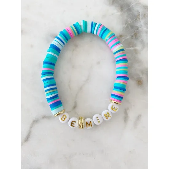 Phrase Vinyl Disc Stretchy Bracelets ~ Various Styles