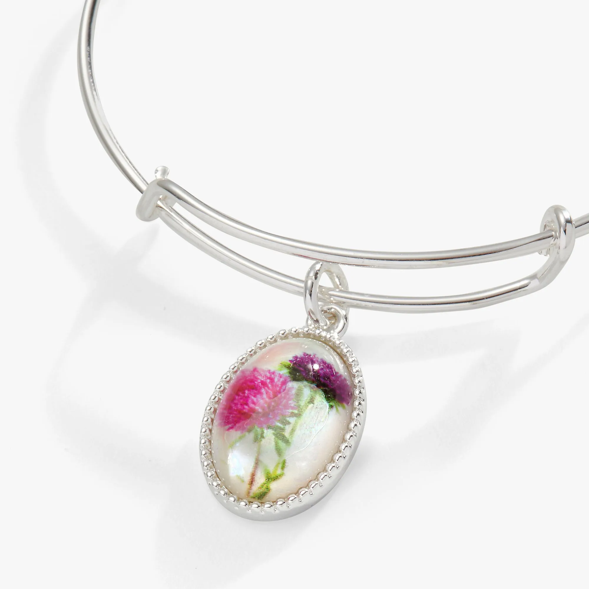 Printed Flower 'Grandmother' Charm Bangle