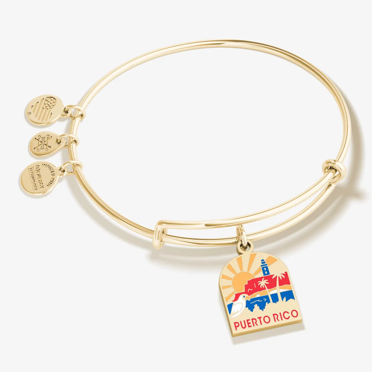 Puerto Rico Charm Bangle Bracelet